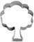 BekkiB - Ausstecher Baum - ca. 6 x 5 cm - Spülmaschinengeeignete Laubbaum-Ausstechform aus Edelstahl - Zum Backen von Plätzchen - 8082