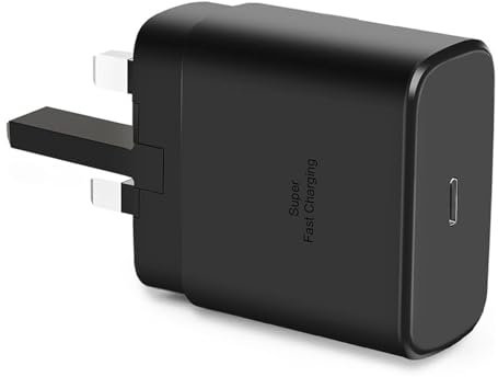 for Samung Super Fast Charger, for Samsung 25W USB C Fast Charging Plug for Samsung Galaxy S24 S23 Ultra S22 S21 S20 A33 A53 A54 A14 A13 Z Flip/Fold4, Type C UK Wall Charger Brand: HECHOBO