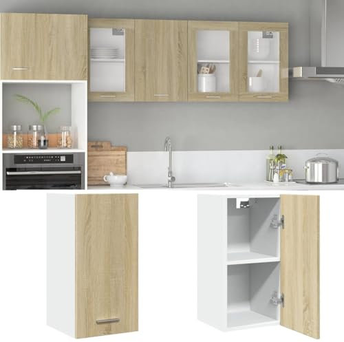 Somanki Hängeschrank Sonoma-Eiche 29,5x31x60 cm Holzwerkstoff, Kitchen Wall Cabinet, Küchenschrank, Küchenhängeschränke, Wandschrank Küche - 847495