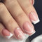 GlamRays Lot de 24 faux ongles courts carrés en acrylique, French manucure, pour la Saint Valentin