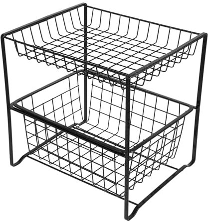 Pull out Shelf for B and Kitchen Storage Flume Sink Cupboard Cabinet with Cleaning Supply Holder Iron Black Counter for B Essentials