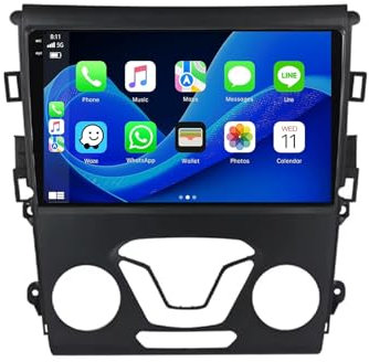 9 Pulgadas Android 13 Radio Coche para Ford Mondeo 5 Fusion 2012-2014 con Android Auto/Carplay GPS WiFi Bluetooth Radio FM Pantalla Dividida USB SWC GPS Coche Navegador(2+32G)