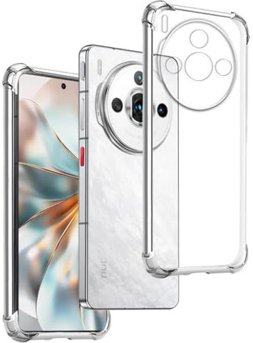 REY Coque Anti-Shock pour ZTE Nubia Z60s Pro, TPU Transparent en Silicone Antichoc