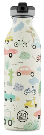 24Bottles Kids - Trinkflasche Kinder mit Strohhalm 500 ml, Trinkflasche Edelstahl 100% Hermetisch für Schule und Kindergarten - Wasserflasche BPA Free Umweltfreundlich, Water Bottle Nicht Thermisch