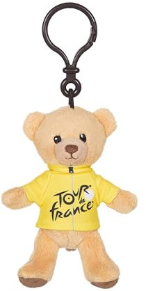 Gipsy Toys – Porte-clés Ours « Maillot vainqueur étape Jaune » 10 cm – Peluche Officielle du Tour de France. Parfait pour Les Fans, à Collectionner ou Offrir.