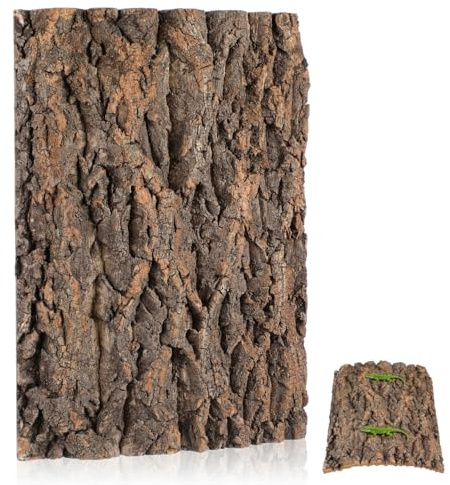 GALPADA Cork Bark for Reptiles 15.75 in Natural Tree Bark Background for Vivarium Reptile Tank Decor Climbing Platform and Terrarium Habitat D Cor