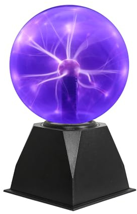 Riserva 6 Zoll Plasmakugel, Magische Plasma Ball Lampe mit Berührungs, Soundaktivierung, Pädagogisches Physik Plasmalampe Party, Dekorationen, Schlafzimmer, Violettes Licht