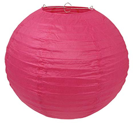 Creativery 10 Papier Lampion 30cm Laterne Hochzeit Party Wohnungsdeko Hängedeko Raumdeko Geburtstag Feier (Fuchsia/pink 187)