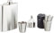 Relaxdays Set Flasque en inox 7 pièces avec flasque 200 ml entonnoir et verre doseur festival camping, argenté