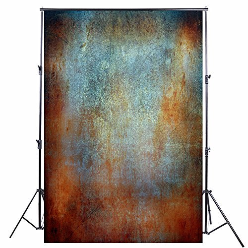 konpon 150 x 200 cm Baumwolle Polyester Rost Fotografie Hintergrund waschbar Neugeborene Foto Studios Baby Requisiten Hochzeit Hintergrund Beton Wand Drop kp-302