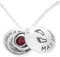 Taufkette Silber Medaillon Geburtsstein mit Gravur Taufmedaillon Taufschale Silberkette zur Taufe Taufgeschenk für Patenkind Taufring Mädchen Junge Taufspruch