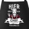 MoonWorks® Grill-Schürze für Männer mit Spruch Hier grillt der Chef persönlich Spruch Hipster Grillen Baumwoll-Schürze Küchenschürze schwarz unisize