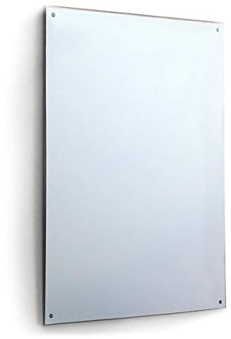MirrorOutlet 6Ft X 4Ft, 183 X 121cm, Mirror Glass With 4 Holes for Home Gym, Yoga, Dance Studio Bathroom: Full Body Frameless Mirror