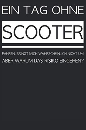 Scooter Stunt Scooter Tretroller Roller E-Scooter Notizbuch