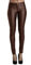 Andiwa Damen Kunstlederhose, niedrige Taille, Doppel-Reißverschluss, Push-Up-Stretch, Skinny PU, sexy Leggings, Petite/Regular/Tall, coffee, M