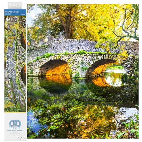 DIAMOND DOTZ Painting Kit: Intermediate, DD12, Country Bridge, 51.5 x 51.5cm