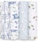 aden + anais Pucktücher, Baby-Decken aus 100% Bio-Baumwoll-Musselin für Neugeborene Mädchen & Jungen, Wickeltücher-Set für Säuglinge & Kleinkinder, 120x120cm, 4er-Pack, Outdoors