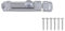 4 Inch Flat Door Bolts Satin Chrome Plated Bolt Door Latches Tower Bolt Sliding Lock Flat Slide Safety Door Barrel Bolt with Screws 1 Pack.