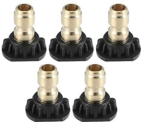 X AUTOHAUX High Pressure Washer Spray Nozzle Connector Black 5 Pcs