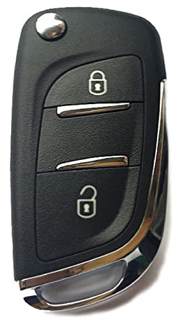 Funda para Mando a Distancia de 2/3 Botones, Funda para Mando a Distancia Plegable para Coche, para Peugeot 207/307/407/408/308/607/306 HU83 CE0536,2 Botones HU83 Blade
