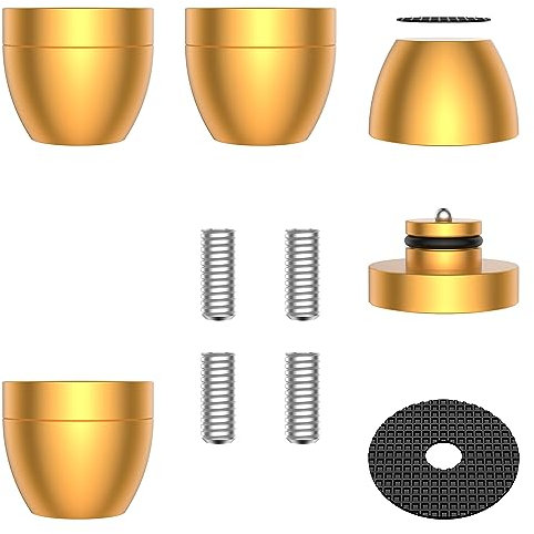 Tertullus 4 unidades de aluminio pies amortiguadores de vibraciones para altavoces, subwoofer
