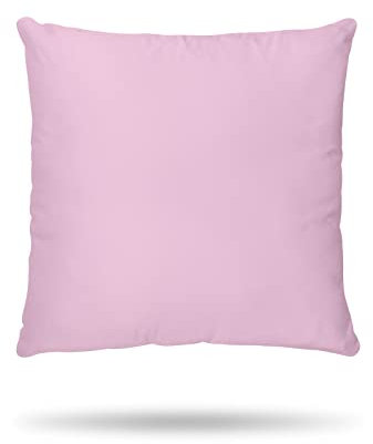 Hans-Textil-Shop Komplettkissen Linon - Kopfkissen, Dekokissen, Couchkissen, Sofakissen (50x50 cm, Rosa)