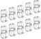 EYNEL 10 Pack Door Handle Stopper, Bumper Wall Guard, Silicone Flexible Clear Buffer, Stop Furniture and Wall Damage, Easy to Fit, Door Slam Protector, No Drilling Required (10 Pcs)