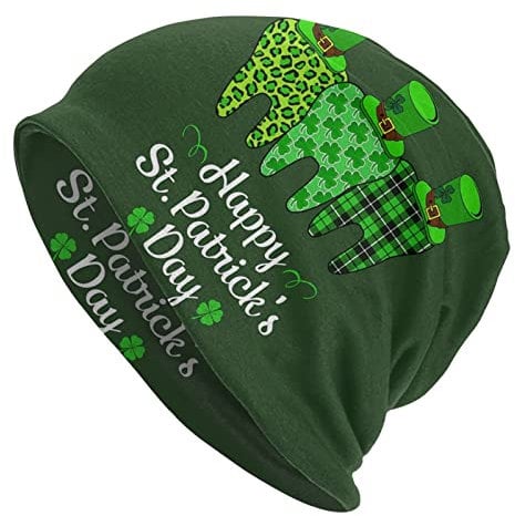 Oudrspo Green Irish Teeth Dentist Green Frog Slouchy Beanie Chemo Headwear Knit Hat Scarf Sleep Skull Cap for Women Men
