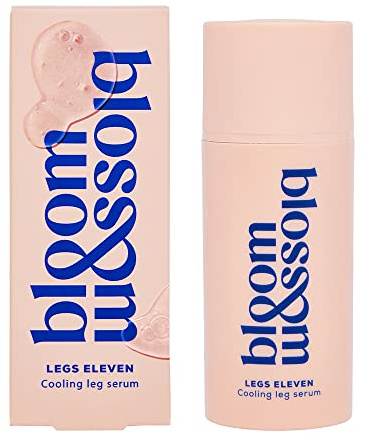 Bloom and Blossom | Legs Eleven Cooling Leg Serum, Soothes Swollen Ankles & Legs, Fast-Absorbing Cooling Gel for Legs, Aloe Vera Juice, Peppermint Oil, Algin, 100ml