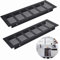 Grille D’aération en Aluminium à Encastrer, 2 pièces Noir Alliage D'aluminium Grille D’aération, Anti insectes Rectangulaire Grille Perforée, Noir Ventilation Grille, Pour la ventilation(80 * 250 MM)