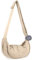 Crossbody Bag Damen, Halbmond Bauchtasche Damen Stylisch, Halfmoon Crossbody Umhängetasche Damen Mittelgroß, Y2k Accessoires Nylon Sling Bag Damen, Verstellbarer Schultergurt Shoulder Bag (beige)