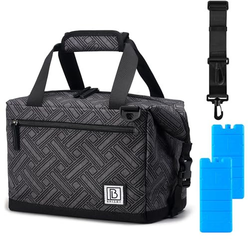Brisby Kühltasche Faltbar - 12L, Vierschicht isolierte Lunchtasche damen mit Kühlelemente, Ausfaltbare Lunchbag in Farbe Avant