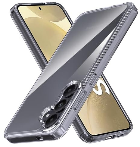 Anoowkoa Case for Samsung Galaxy S24 TPU and Clear PC Hybrid Hard Acrylic Slim Phone Case Clear Ultra Crystal Transparent Protective Back Cover Flexible Bumper Silicone CaseShock Absorption