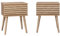 sweeek - Lot de Deux Tables de Chevet Style scandinave décor Bois avec tiroir rainuré et Pieds Compas