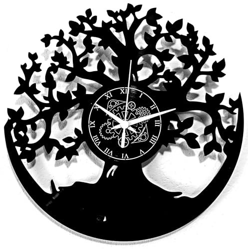 Instant Karma Clocks | Orologio da Parete Albero della Vita in Vinile | Decorazione Artistica per Casa Ufficio Studio | Idea Regalo Originale per Amanti della Natura e dell'Arredamento Moderno