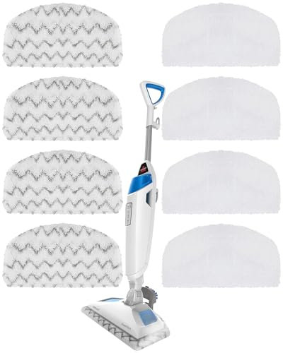 Dovcleing 8 Pieces Steam Mop Pads Replacement for Bissell Powerfresh Steam Mop 1940 1440 1544 1806 2075 Series, Model 5938 19402 19404 19408 19409 1940A 1940F 1940Q 1940T 1940W