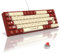 AJAZZ AK680 65% Teclado mecánico para Juegos Hotswap con Cable,Anti-Ghosting portátil de 68 Teclas,Iluminación de Arco Iris programable,Sándwich EVA,Ergonómico,Interruptor Rojo para Mac/Win-Rojo