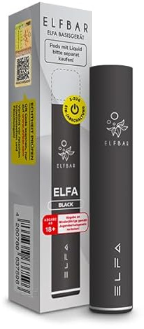 ELF BAR ELFA Pod Kit Mit 500 mAh Akku in Schwarz - Ohne Liquid - Ohne Pods