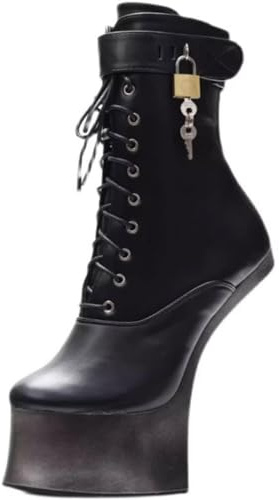 RJXGECUF High Heels 18cm Stiefeletten Geschlossen