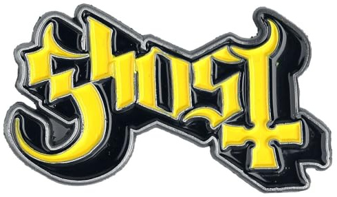 Ghost Logo Unisex Pin gelb/schwarz Zinklegierung Band-Merch, Bands
