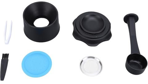 Kit de Recarga de Cápsulas de café Reutilizables, Silicona de Acero Inoxidable para Cafetera Zenius, Soporte para Cápsulas, Clip, Cuchara, Cepillo, Cápsula de Filtro de café