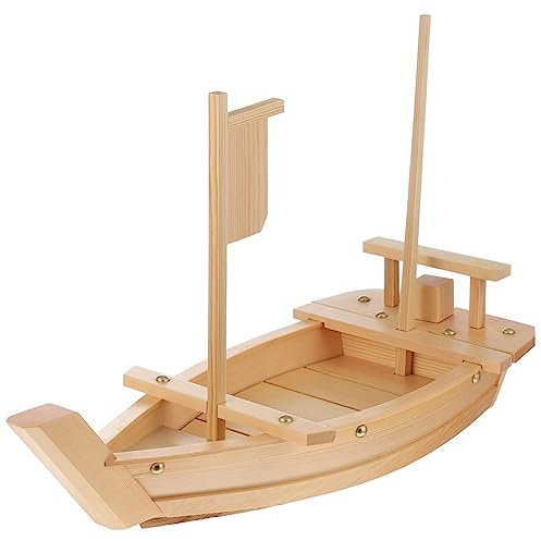 Garneck Plato De Sushi Para Restaurante o Casa Bandeja De Madera Diseño De Barco