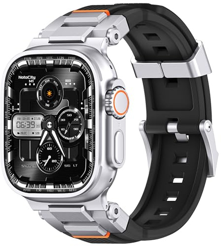 Kompatibel mit Apple Watch Ultra/Ultra 2/3 Armband für Herren, Sport iWatch Armband für Apple Watch Series 11/10 46mm/Series 9/8/7/6 SE 45mm 44mm 42mm/Ultra/Ultra 2 49mm für Herren