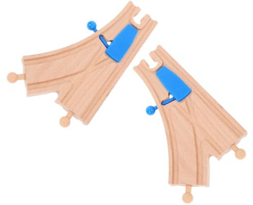 PHENOFICE 2St Gleiszubehör für holzspielzeug Bahnstrecken Zubehör Kinderspielzeug aus Holz kinderzimmer Bahngleis aus Holz Holzeisenbahnzubehör Holzbahn Plastik