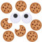 10 Stücke Keks Aufnäher Cookie Patches Personalisierte Patches Set Bügelflicken Kinder zum Aufnähen Karneval Aufnäher Bügelbilder Applikation für Kleidung