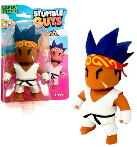 Bizak Monsterflex Stumple Guys, Videospiel, Sensei Firefist, super dehnbar und elastisch, 15 cm, 16 Modelle zum Sammeln, für Erwachsene und Kinder ab 4 Jahren (64390006-6)