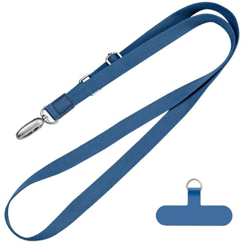 CHUQING Chaîne de téléphone portable, cordon universel réglable, dragonne (bleu, bleu roi)