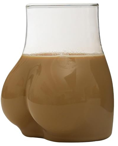 Tasse En Forme De Fesses, Verre En Forme De Fesses Créative, Verre À Vin Cadeau Drole Rigolo Transparent Sexy Drôle Pour Jus, Café, Thé, Tasse À Bière Cocktail Pour Fêtes À Maison, Clubs, 450ml