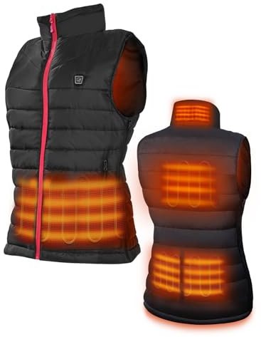 DR.PREPARE Unisex Heated Gilet, Heated Vest for Women Men with 3 Heating Level & Adjustable Oversized Design（No Battery