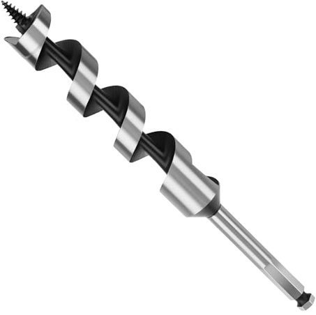 MOXPIFY 25mm Wood Auger Drill Bits 230mm Long, Timber Drill Bits | Hex Shank, Extra Long Wood Drill Bits For Woodworking (25mm x 230mm)